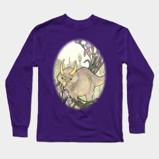 Endearing Triceratops Long Sleeve T-Shirt